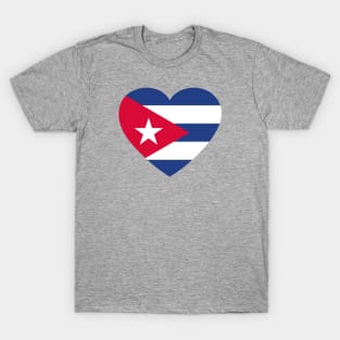 I Love Cuba // Heart-Shaped Cuban Flag T-Shirt